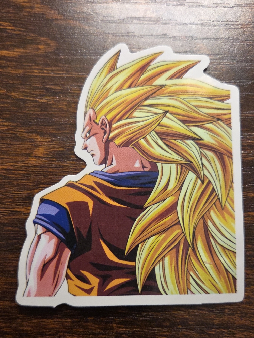 Anime-Inspired Yellow Super Saiyan Vinyl Sticker